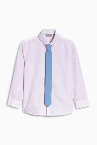 Pink Shirt And Tie Set (12mths-16yrs)